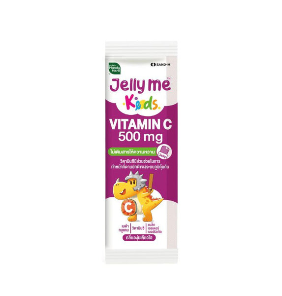 SAND-M Handy Herb Jelly Me Keods 6 Jelly Vitamin C 250 mg. 30 g.** *12 pcs.* (Dietary Supplement Product), Жевательное желе-саше для детей от 6 лет с высоким содержанием витамина С 250 мг со вкусом Винограда 30 гр*12 шт.
