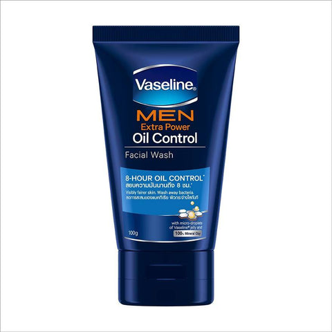 Vaseline Men Extra Power Oil Control Facial Wash 100 g., Очищающая пенка для мужчин с контролем жирности кожи 100 гр.