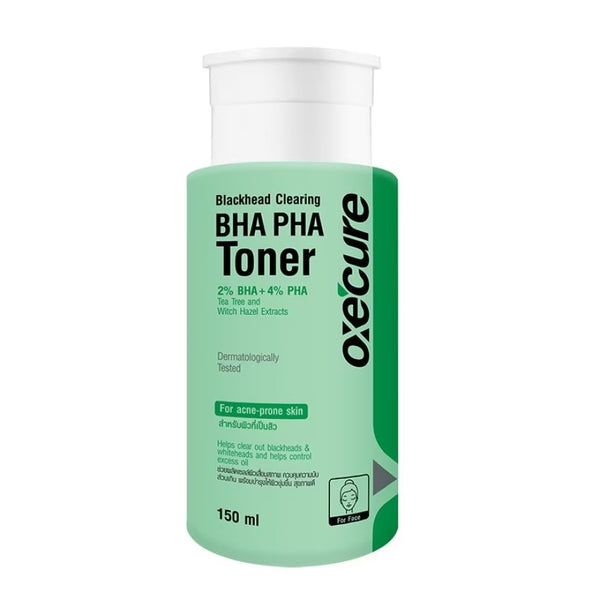 OXE'CURE Blackhead Clearing BHA PHA Toner 150 ml., Тонер от акне с содержанием 2% BHA+4% PHA, экстрактов чайного дерева и гамамелиса 150 мл.