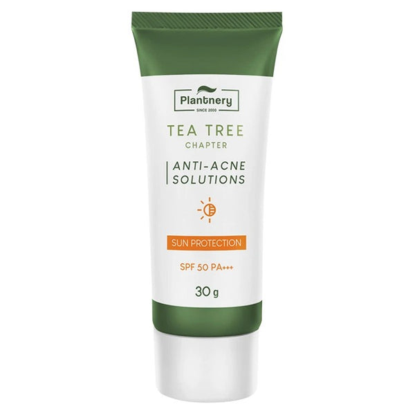 Plantnery Tea Tree Sunscreen Acne Oil Control SPF50+ PA++++ 30 ml., Солнцезащитный крем-гель с маслом чайного дерева для контроля акне и жирности кожи 30 мл.