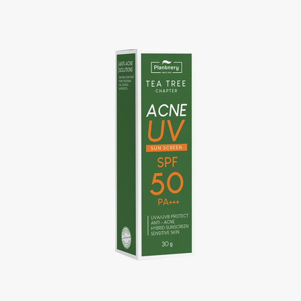 Plantnery Tea Tree Sunscreen Acne Oil Control SPF50+ PA++++ 30 ml., Солнцезащитный крем-гель с маслом чайного дерева для контроля акне и жирности кожи 30 мл.
