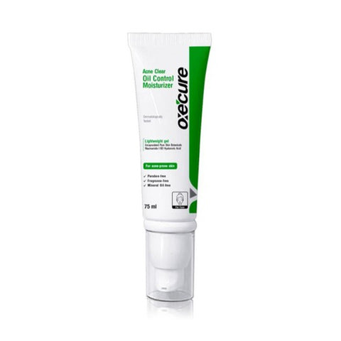 OXE'CURE Acne Clear Oil Control Moisturizer 75 ml., Увлажняющий крем от акне с экстрактом чайного дерева, бакучиолом и цинком 75 мл.