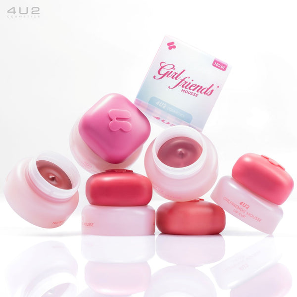 4U2 Girlfriends' Mousse Lip Cup 4,5 g., Мягкий и воздушный мусс для губ и щёк 4,5 гр.