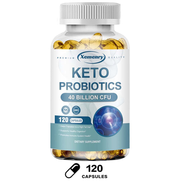 Xemenry KETO Probiotics 40 BILLION CFU Dietary Supplement 120 Capsules, Пробиотик с содержанием 40 миллиардов КОЕ 120 капсул.