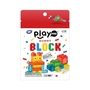 Play More Gummy Block 64 g., Мармелад в форме конструктора 64 гр.