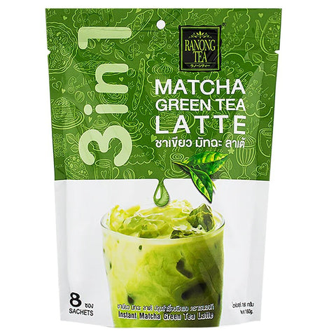 Ranong Tea Matcha Green Tea Latte 160 g., Матча зеленый чай с молочным вкусом «3 в 1» 160 гр.