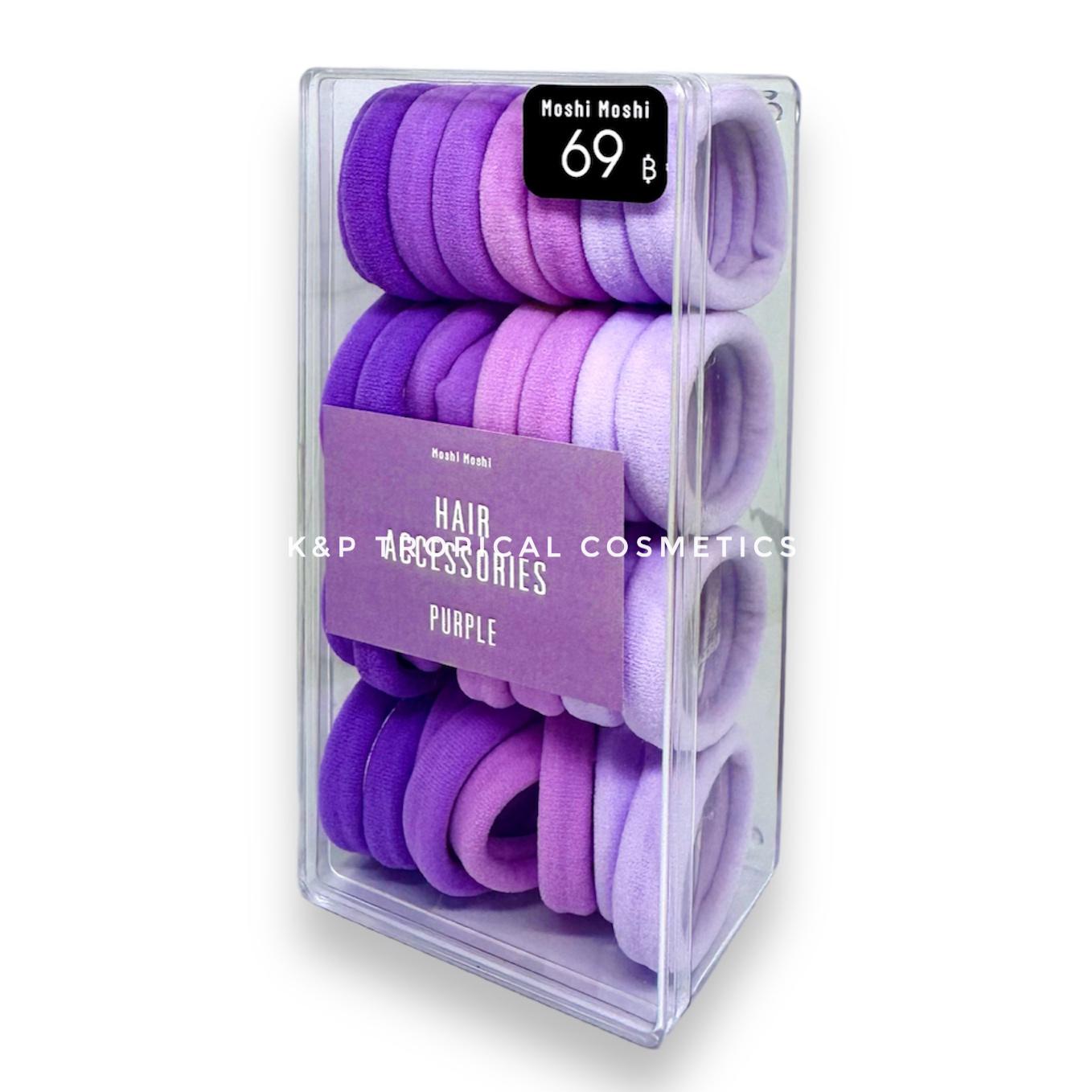 Moshi Moshi Seamless Elastics Hair Accessories Purple 32 pcs., Набор резинок для волос в фиолетовой палитре 32 шт.