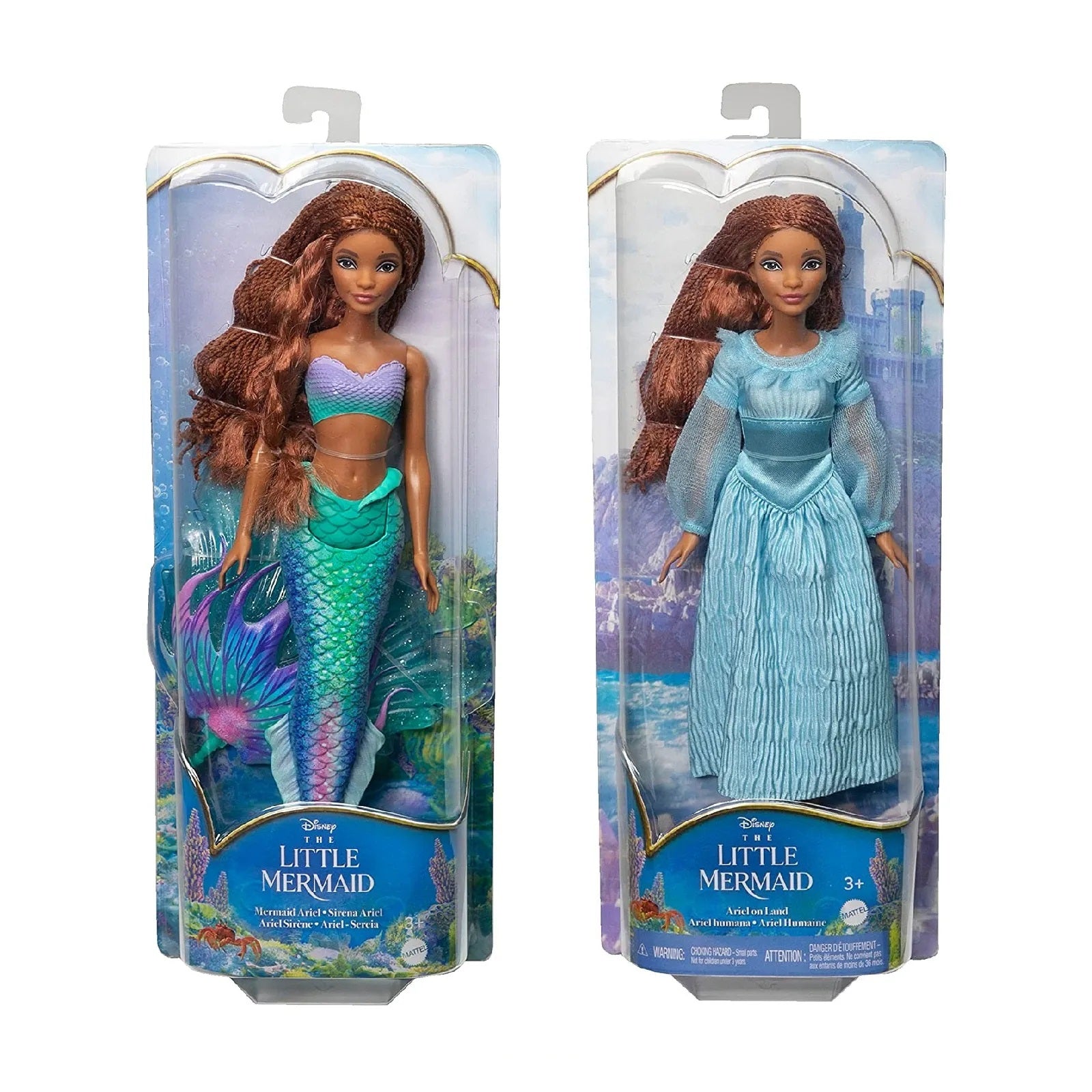 Mattel The Little Mermaid Doll Ariel Set 2 dolls HLX07 K P Tropical Cosmetics