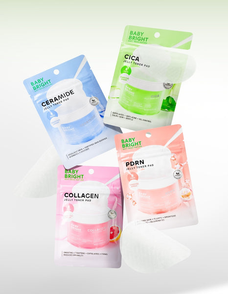 Karmart Baby Bright Cica Jelly Toner Pad 8 pads, Увлажняющие гелевые тонер-пэды для лица с центеллой азиатской 8 шт.