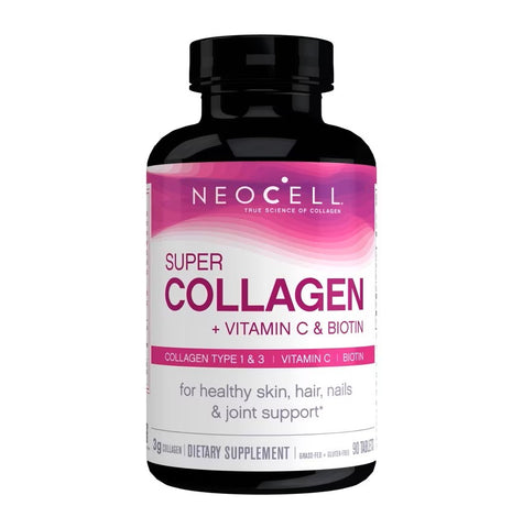 Neocell Super Collagen +Vitamin C & Biotin 90 Tablets, Пищевая добавка с коллагеном, витамином C и биотином 90 таблеток