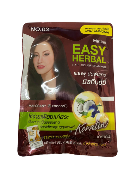 Mistine Easy Herbal Hair Color Shampoo 35 ml., Шампунь для окрашивания волос "Easy" 35 мл.