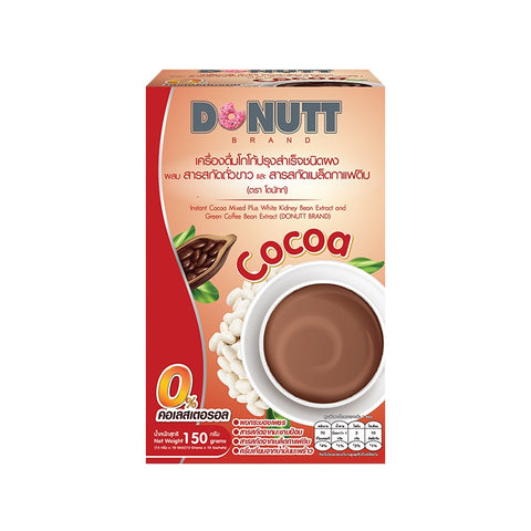 Donutt Instant Cocoa Mixed Plus White Kidney Bean 10 Sachet*15 g., Напиток с какао и белой фасолью для похудения 10 саше по 15 гр.