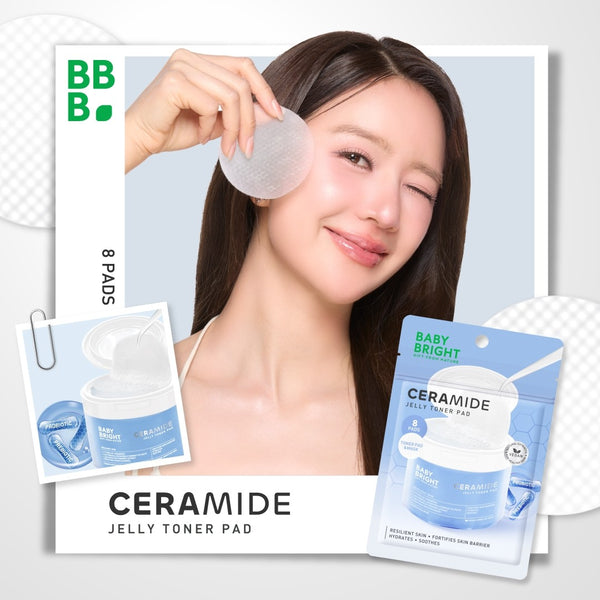Karmart Baby Bright Ceramide Jelly Toner Pad 8 pads, Увлажняющие гелевые тонер-пэды для лица с керамидами 8 шт.