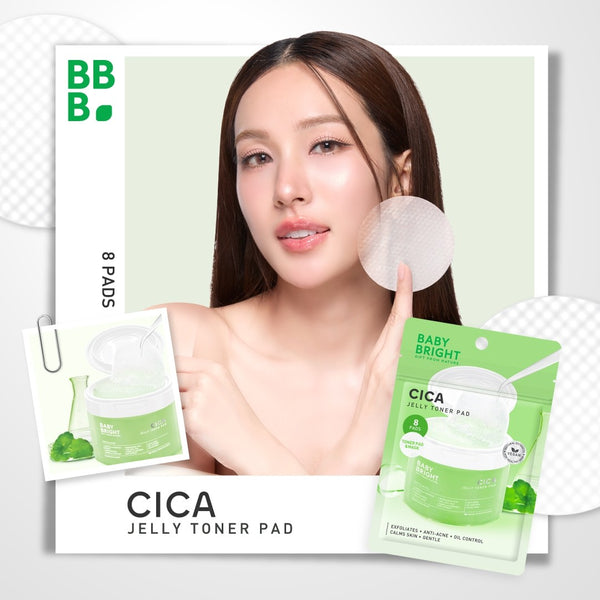 Karmart Baby Bright Cica Jelly Toner Pad 8 pads, Увлажняющие гелевые тонер-пэды для лица с центеллой азиатской 8 шт.