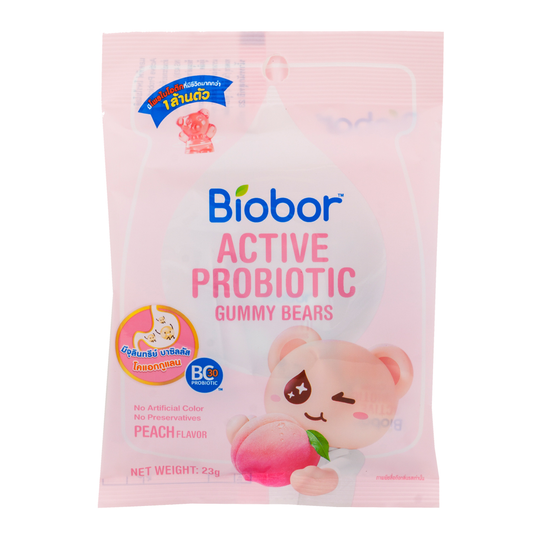 Biobor Active Probiotic Gummy Candy Bears 23 g., Жевательные конфеты в форме медвежат с активными пробиотиками 23 гр.