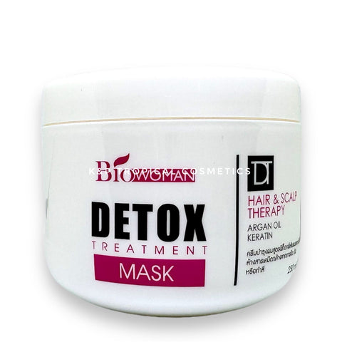 Biowoman Detox Treatment Mask 250 ml., Детокс-маска с аргановым маслом и кератином для сухих и окрашенных волос 250 мл.