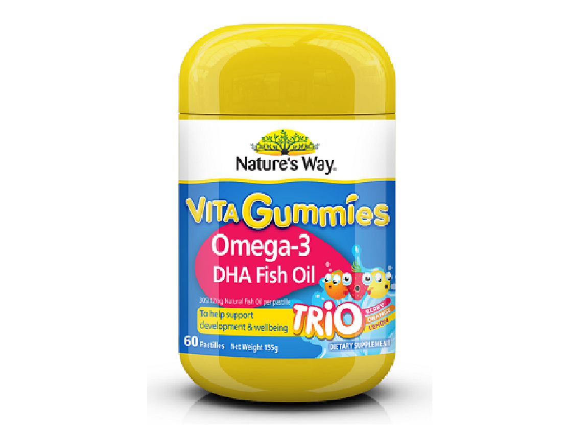 Nature`s Way Vita Gummies Omega 3 DHA Fish Oil 60 Pastilles Жевательный мармелад с рыбьим жиром Омега-3 60 шт.