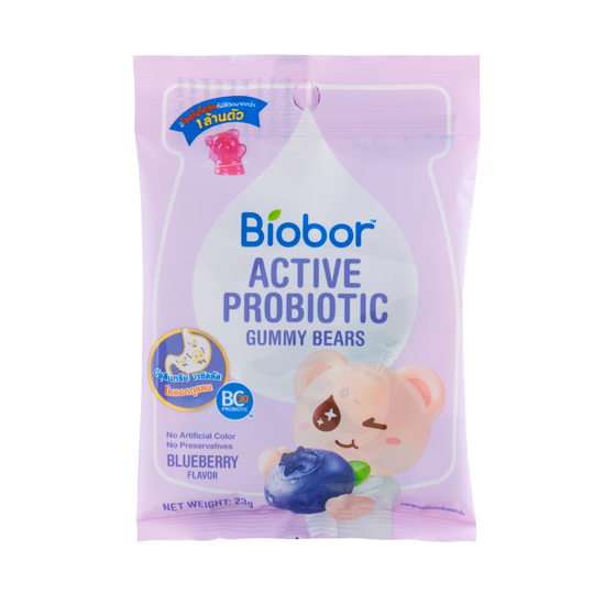 Biobor Active Probiotic Gummy Candy Bears 23 g., Жевательные конфеты в форме медвежат с активными пробиотиками 23 гр.