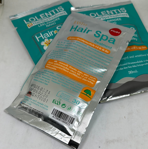 LOLENTIS Hair Spa Treatment Nano Leelawadee Soft & Silky 30 ml.* 24 pcs., Маска спа-уход с ароматом франжипани для мягких и шелковистых волос 30 мл.*24 шт.