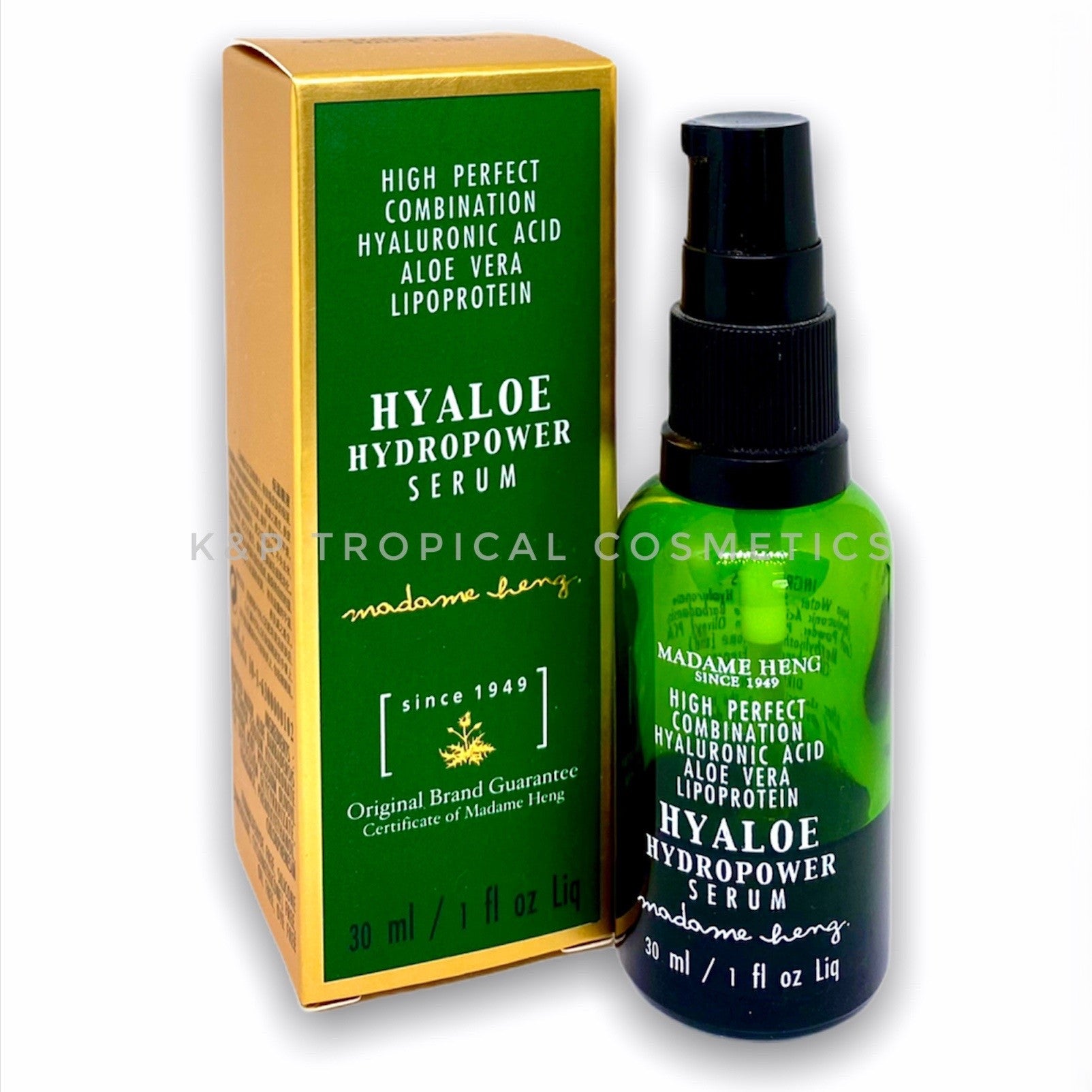 Madame Heng Hyaloe Hydropower Serum 30 ml., Сыворотка для лица с Алоэ Вера и Гиалуроновой кислотой 30 мл.