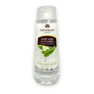 KHAOKHO TALAYPU Aloe Vera & Cucumber Shampoo 330 ml, Травяной шампунь «Алоэ вера и огурец» для легкого расчесывания волос 330 мл