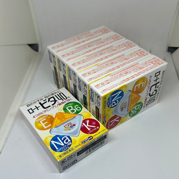 Rohto Vita 40-alfa Eye Drops (YELLOW PACK) Set: 12 ml.*6 pcs., Витаминные японские капли для глаз Набор 6 шт. по 12 мл. (желтая упаковка)