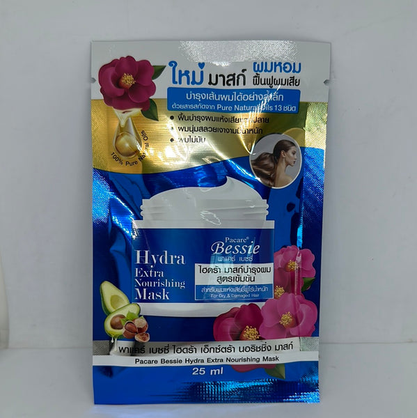 Pacare Bessie Hydra Treatment Hydra Extra Nourishing Mask 25 ml.*6 pcs., Увлажняющая маска для поврежденных волос 25 мл.*6 шт.