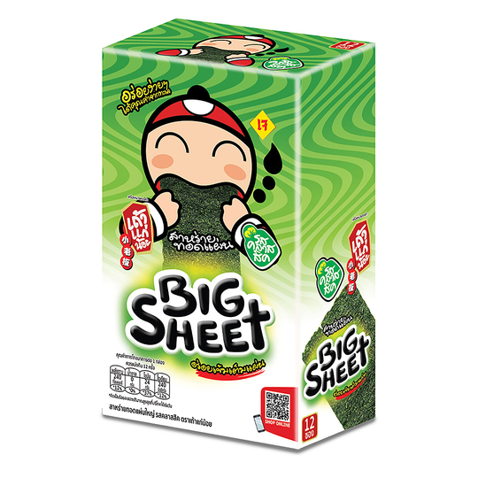 Taokaenoi Big Sheet Crispy Seaweed 3,5 g.*12 pcs., Тайские чипсы из морских водорослей Нори 3,5 гр.*12 шт.