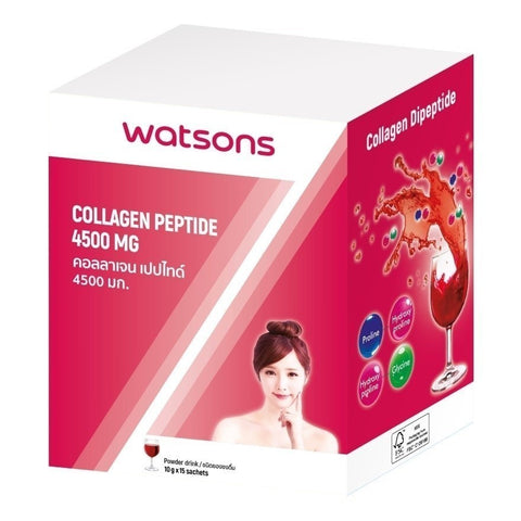 Watsons Collagen Peptide 4500 mg. 10 g.*15 sachets, Коллаген Пептид питьевой 4500 мг. 10 гр.*15 саше