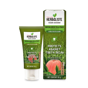 Twin Lotus Herbaliste Matcha Green Tea & Peach Toothpaste 50 g., Зубная паста с зеленым чаем и персиком защита десен и эмали 50 гр.