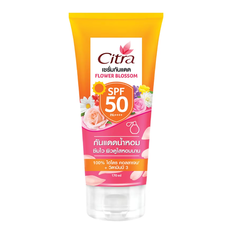 Citra Sun Protection Serum Flower Blossom SPF50 PA++++ 170 ml., Солнцезащитная сыворотка для тела с цветочным ароматом SPF50 PA++++ 170 мл.