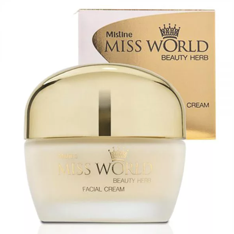 Mistine Miss World Beauty Herb Facial Cream 35 g., Натуральный питательный крем для лица с танакой и куркумой "Мисс Мира" 35 гр.