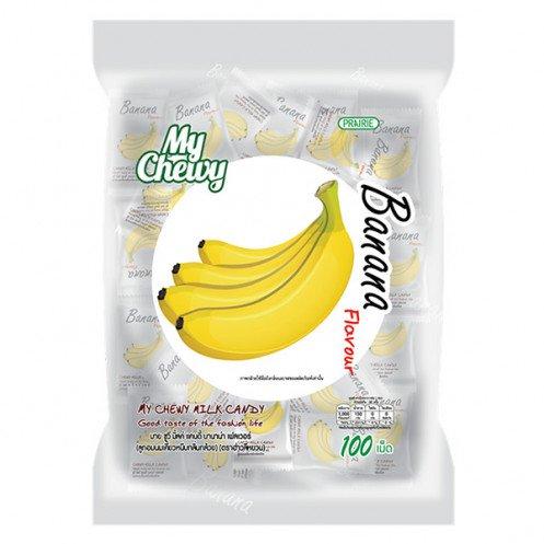 Prairie My Chewy Chewy Milk Candy Banana Flavor 360 g., Тайские жевательные конфеты "Банан + сливки" 360 гр.