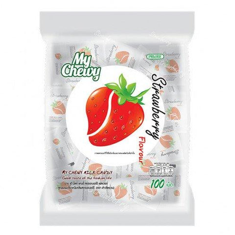 Prairie My Chewy Chewy Milk Candy Strawberry Flavor 360 g., Тайские жевательные конфеты "Клубника + сливки" 360 гр.