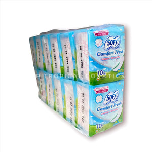 Sofy Pantyliner Comfort Fresh Unscented Set 12 packs*10pcs., Ежедневные прокладки без запаха 12 упак.*10 шт.