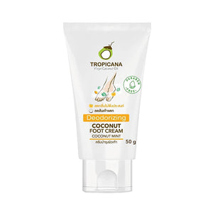 Tropicana Deodorizing Coconut Foot Cream 50 g., Дезодорирующий крем для ног на основе кокосового масла 50 гр.