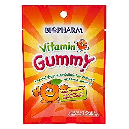 Boots Biopharm Vitamin C Gummy with Orange and Strawberry Flavor Gummy Jelly 24 g., Жевательный мармелад "Витамин С" со вкусом апельсина и клубники 24 гр.