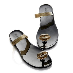 ZHOELALA KISS women's sandals, Сандалии женские "Губки" ZL-KM03 Gold