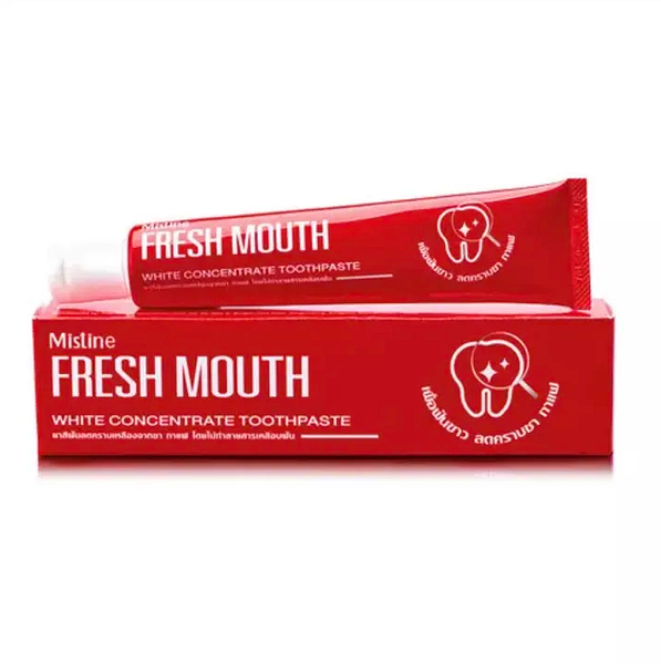 Mistine Fresh Mouth White Concentrate Toothpaste 40 g., Концентрированная зубная паста для эффективного отбеливания эмали и свежести полости рта 40 гр.