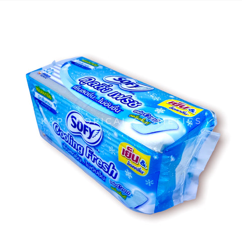 Sofy Cooling Fresh Pantyliner Slim Sanitary Napkins 32 pcs., Прокладки ежедневные ультратонкие с охлаждающим эффектом 32 шт.