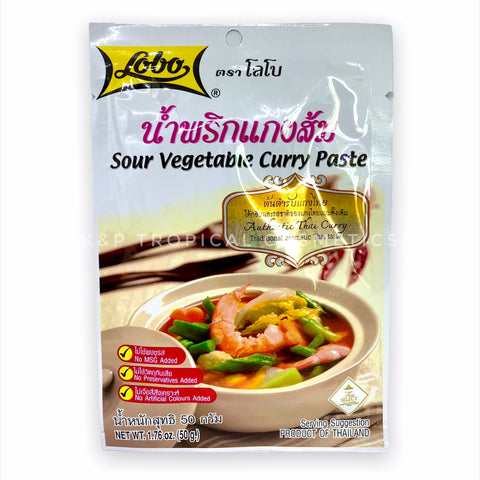Lobo Sour Vegetable Curry Paste 50 g., Карри-паста для овощей 50 гр.