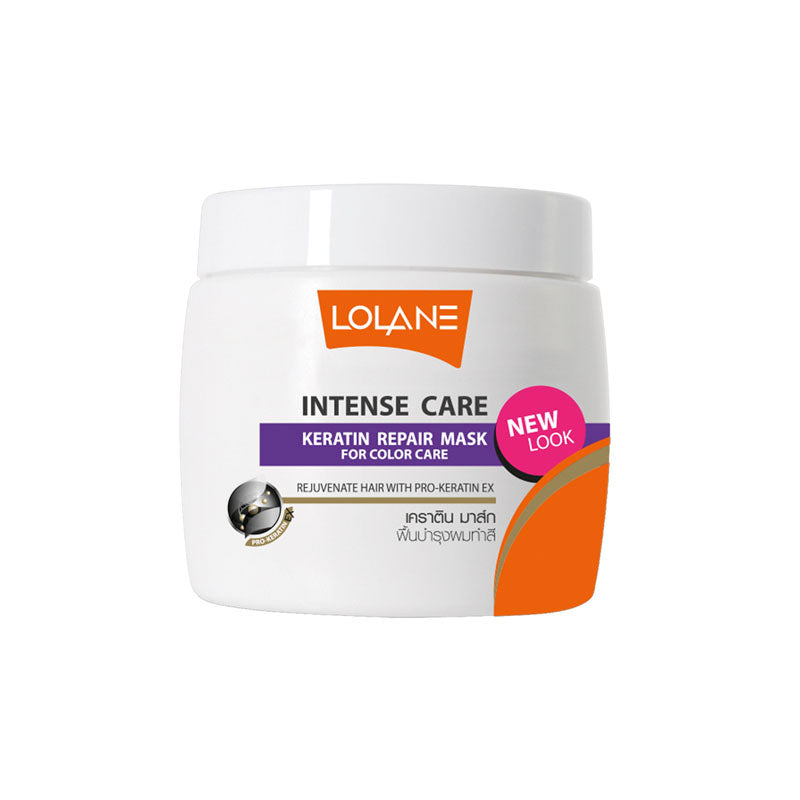 LOLANE Intense care keratin repair Mask for hair damaged by colouring (violet line) 200 g., Интенсивная маска с кератином для восстановления окрашенных волос (Фиолетовая линия) 200 гр.