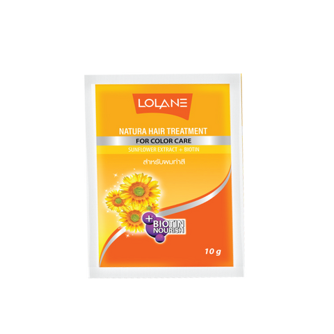 LOLANE Mask Hair Treatment for Nourishing & Color care + Sunflower Extracts 12 pcs*10 g., Питательная маска с экстрактом семян подсолнечника 12 саше*10 гр.