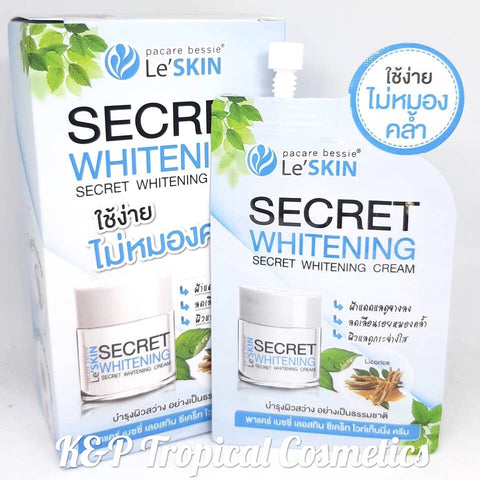 Le'SKIN Secret Whitening Cream 8 g.*6 pcs, Крем для лица отбеливающий с экстрактом солодки 8 гр.*6 шт.