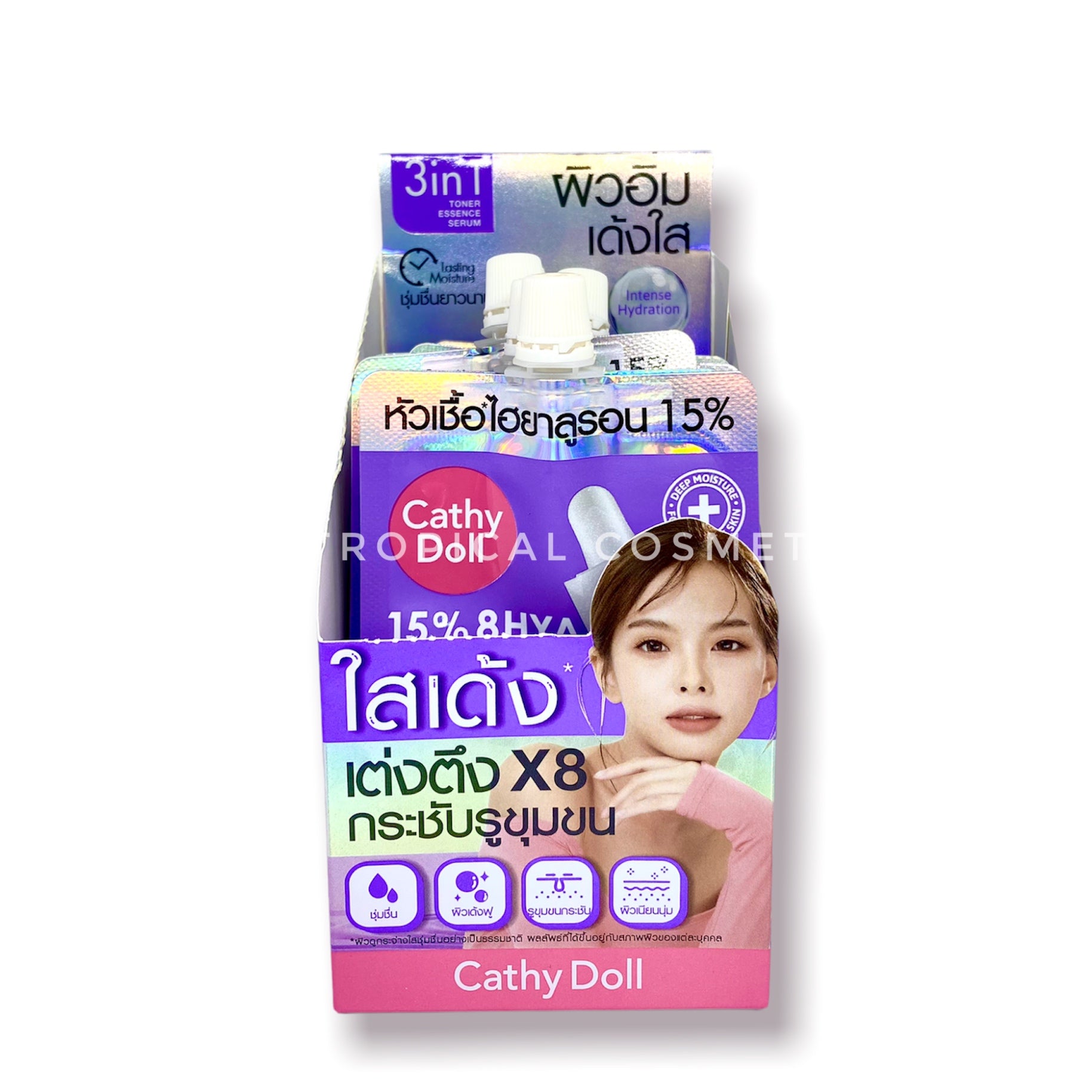 Karmart Cathy Doll 15% 8HYA Ampoule 6 pcs*6 ml., Концентрированная ампульная сыворотка с высоким содержанием 15% 8 различных молекул гиалуроновой кислоты 6 шт.*6 мл.