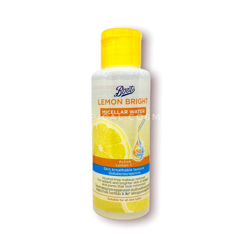 Boots Lemon Bright Micellar Water 100 ml., Мицеллярная вода на основе витамина С для сияния кожи и сужения пор 100 мл.