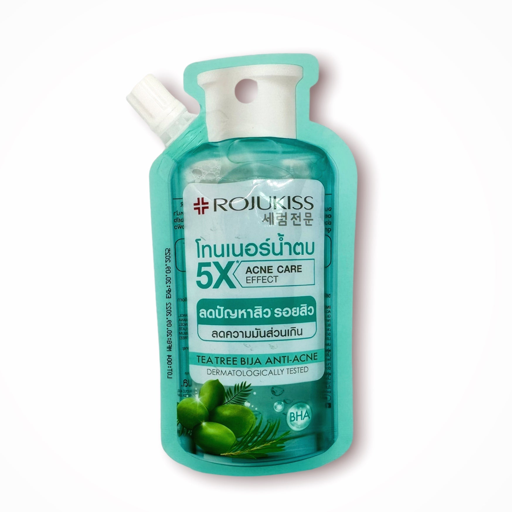 ROJUKISS Anti-acne Toner & Essence Water 40 ml, Тонер-эссенция для проблемной кожи на основе чайного дерева и салициловой кислоты 40 мл