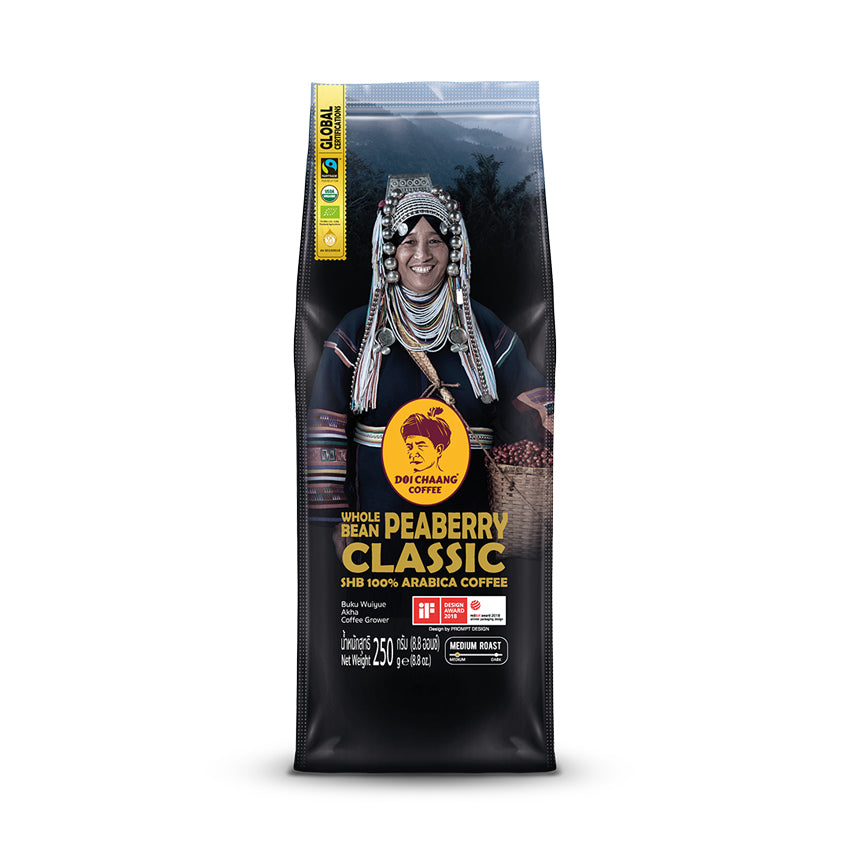 Doi Chaang Coffee Peaberry Classic 250 g., Кофе зерновой Пиберри Классик 250 гр.