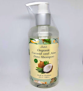 Praileela Organic Coconut & Aloe Vera Shampoo 250 ml.,  Безсульфатный шампунь с кокосом и Алоэ Вера 250 мл.