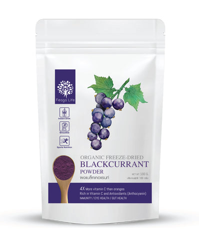 Feaga Life Dietary Supplement Blackcurrant Powder 100 g., Органическая черная смородина в порошке для очищения сосудов от холестерина и повышения иммунитета 100 гр.